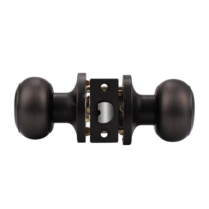 Passage Door Lock No Key Interior Closet Hall Door Knobs Oil Rubbed Bronze Finish DL609ORBPS - Probrico