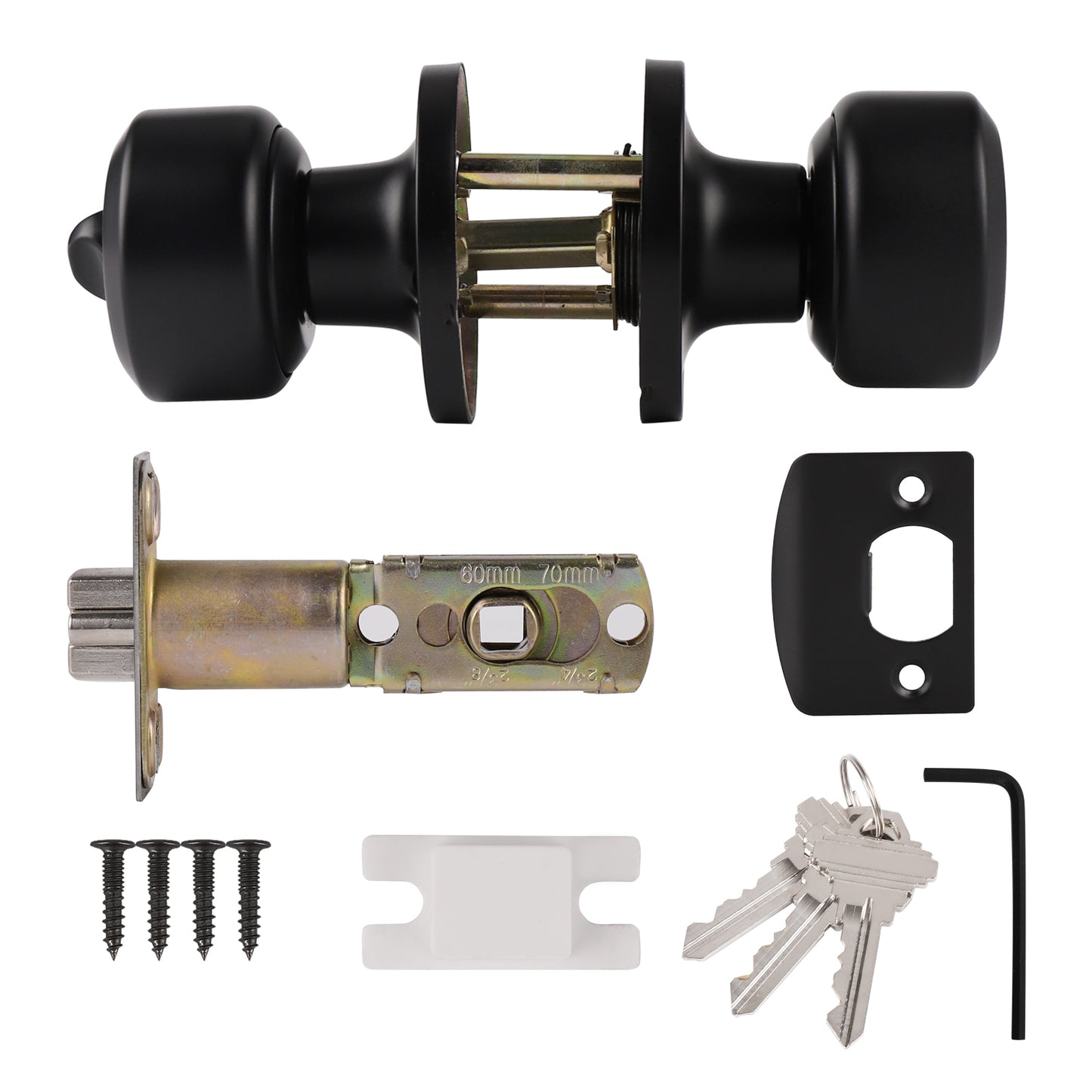 Interior Entry Door Lock Knobs, Keyed Alike Lock set with Same Key DL610 - Probrico