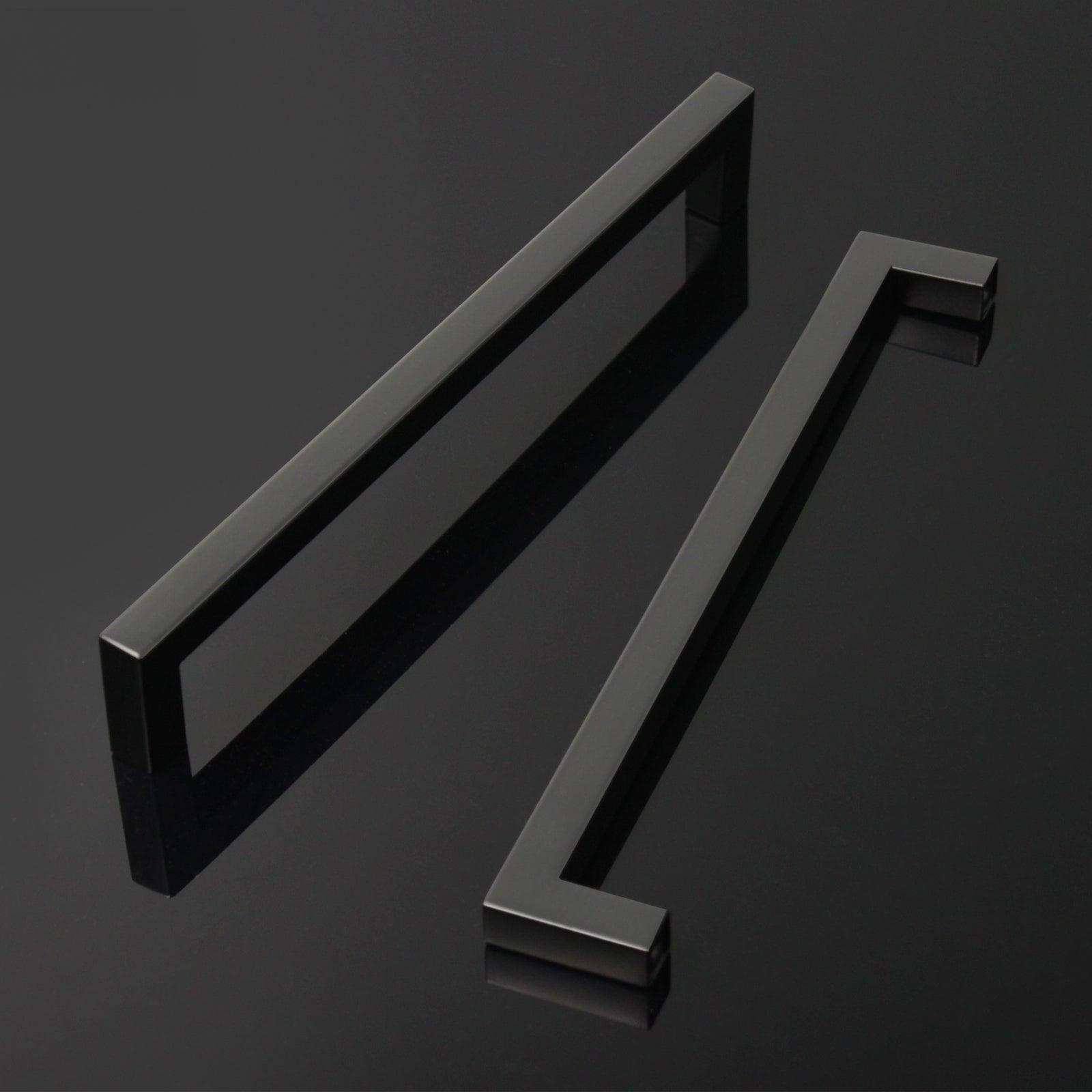 1/2" Square Bar Cabinet Handle Pulls Black Kitchen Hardware Drawer Pull and Knobs 2-12" PDDJS12HBK - Probrico