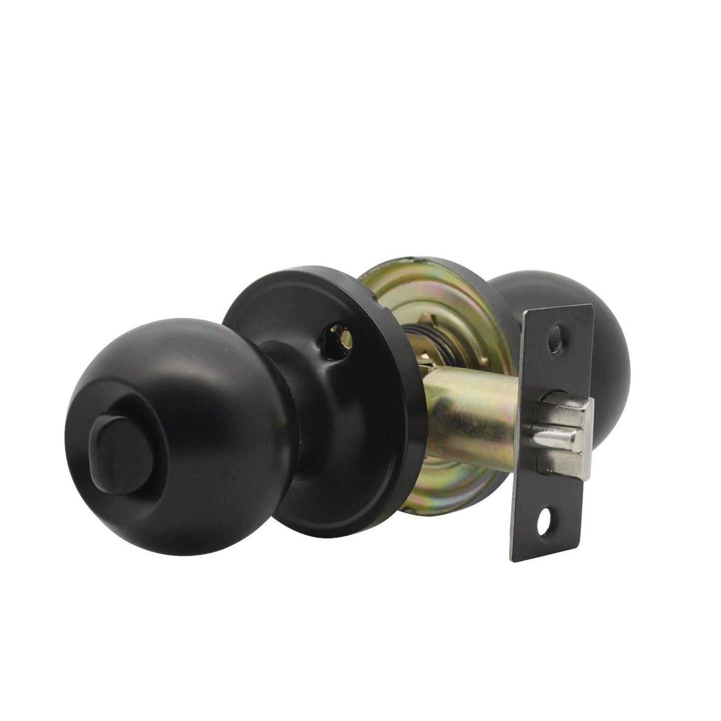 Round Ball Knobs Keyed Alike/Keyed Entry/Privacy/Passage/Dummy Door Lock Knob, Black Finish DL607BK - Probrico