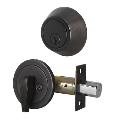 Oil Rubbed Bronze Finish Single Cylinder Deadbolt Lock - Keyed Alike DLD101ORBDB - Probrico
