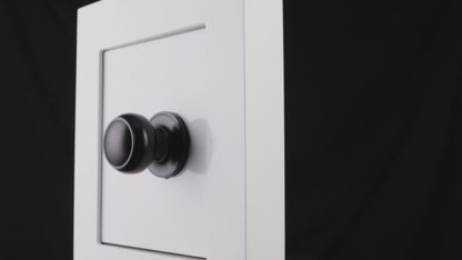 Flat Ball Passage Door Knobs for Closet and Hallway, Black Finish DL609BKPS